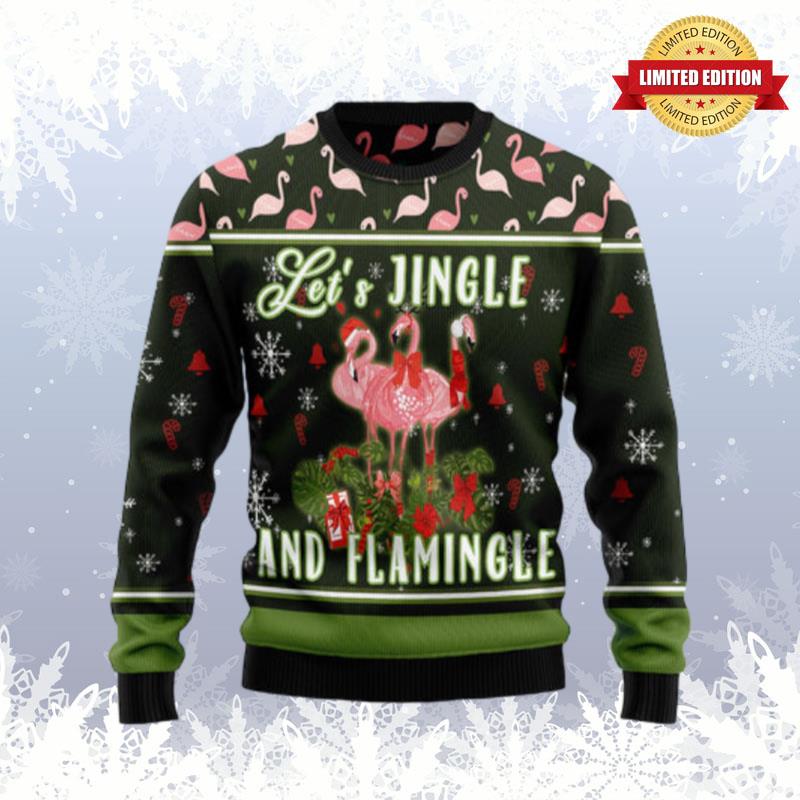 Let'S Jingle And Flamingle Ugly Sweaters For Men Women