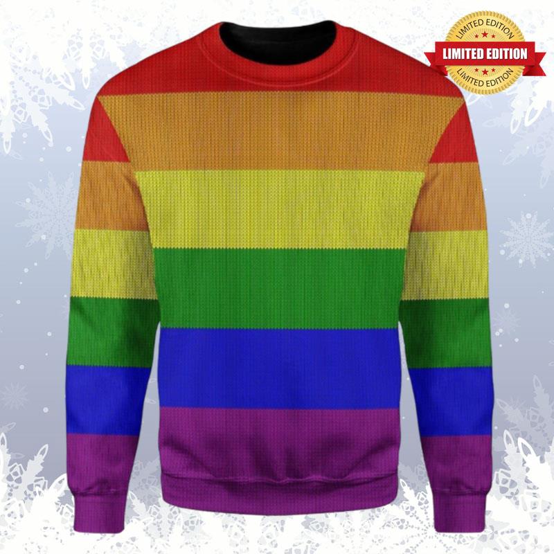 Lgbt Flag For Ugly Sweaters For Men Women