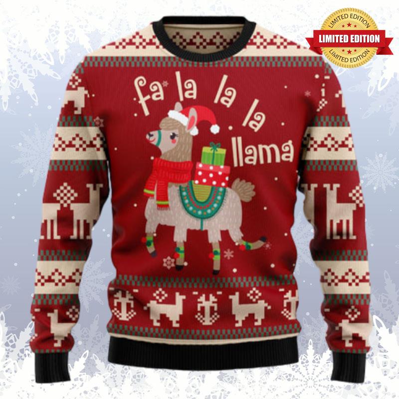 Llama Lalala T309 Ugly Christmas Sweater Ugly Sweaters For Men Women