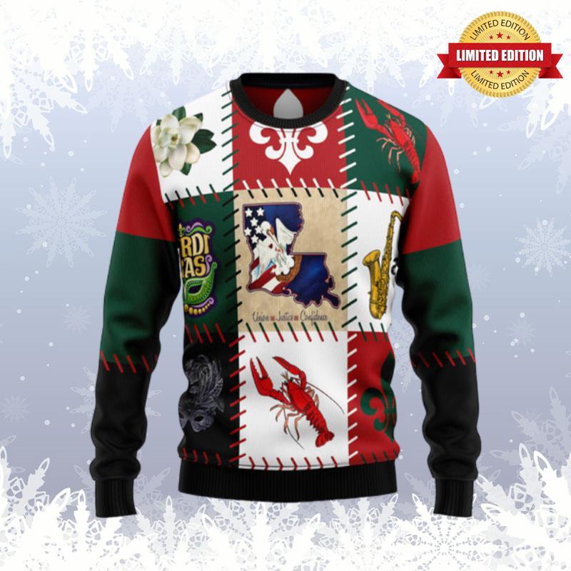 Louisiana Famous Things Ugly Sweaters For Men Women