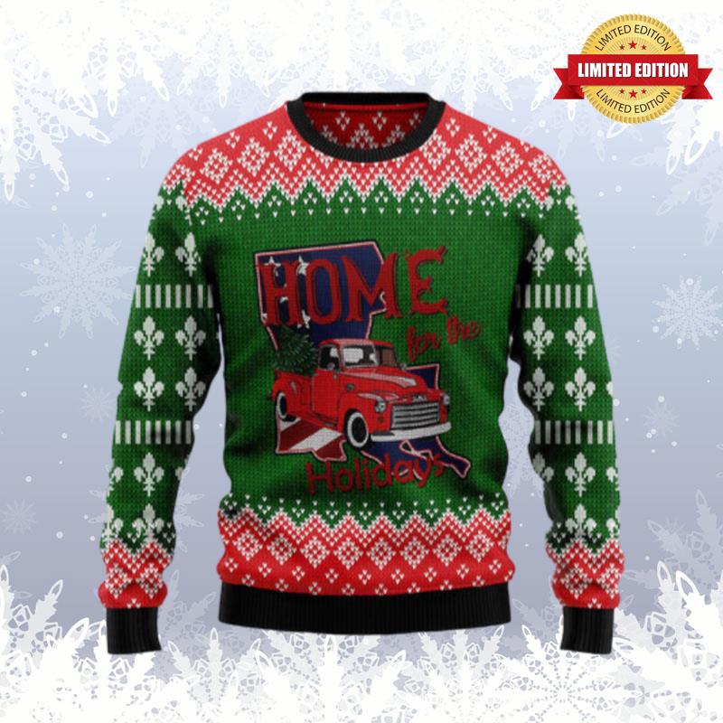 Louisiana Home For Christmas Ugly Sweaters For Men Women