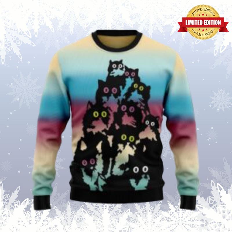 Lovely Black Cat Ugly Sweaters For Men Women