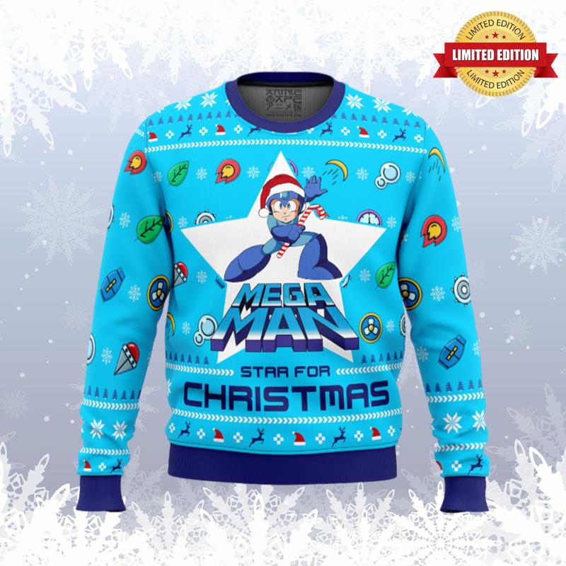 Mega Man Mega Christmas Ugly Sweaters For Men Women - RugControl