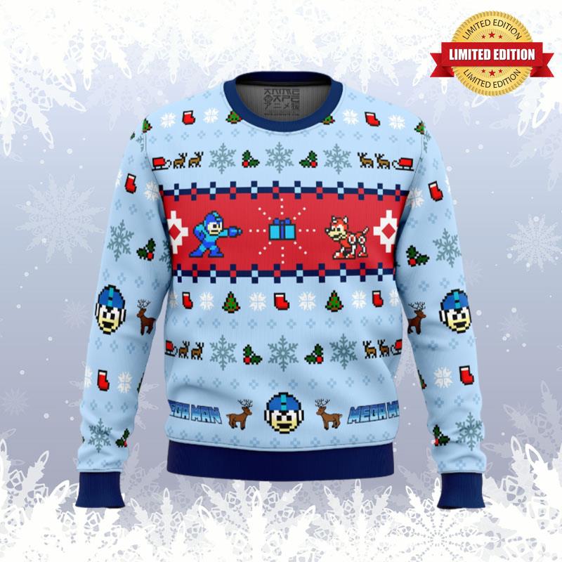 Mega Man Mega Holiday Ugly Sweaters For Men Women
