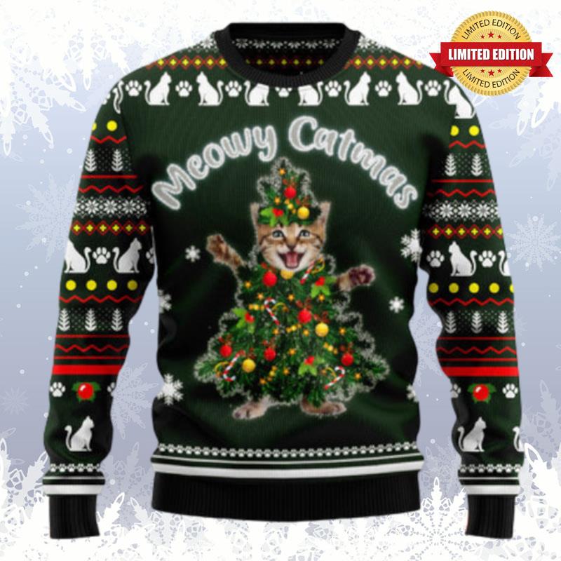 Meowy Catmas Ugly Sweaters For Men Women