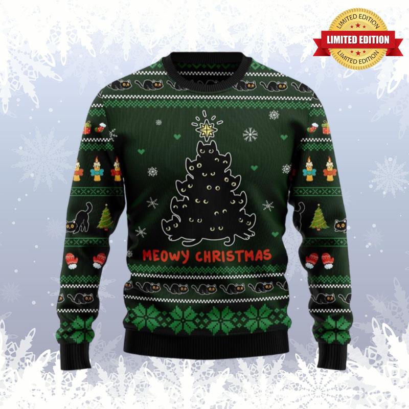 Meowy Catmas Ugly Sweaters For Men Women