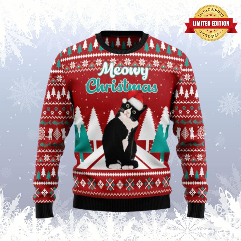 Meowy Christmas 1 Ugly Sweaters For Men Women