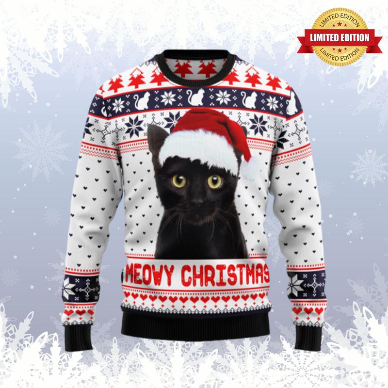 Meowy Christmas 2 Ugly Sweaters For Men Women