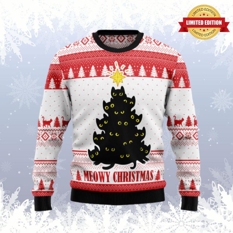 Meowy Christmas 3 Ugly Sweaters For Men Women