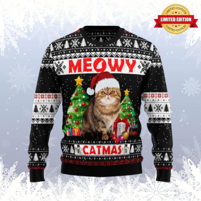 Meowy Christmas 4 Ugly Sweaters For Men Women