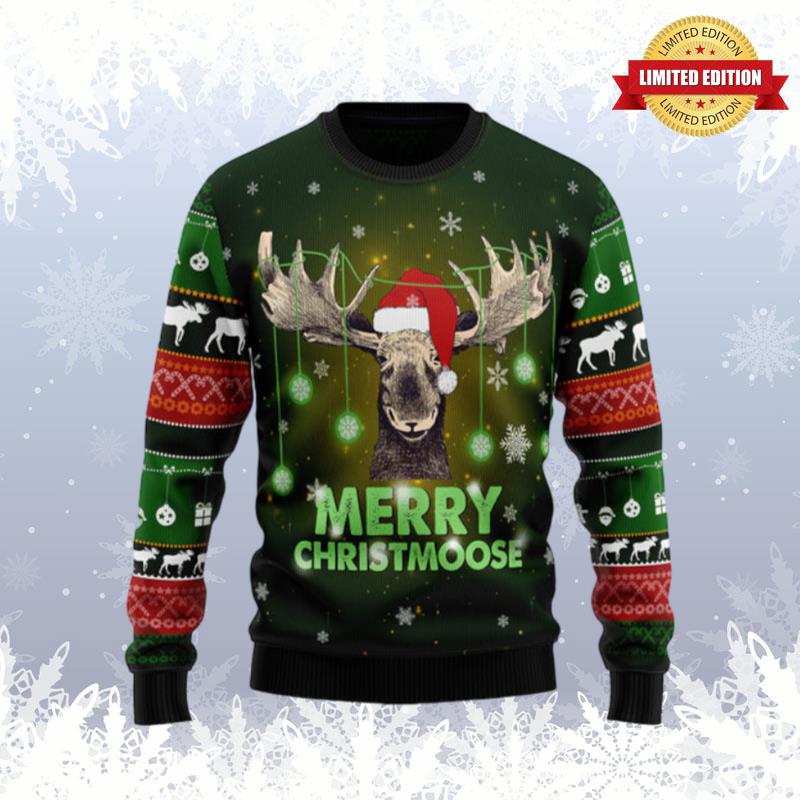 Merry Christ Moose Ugly Sweaters For Men Women