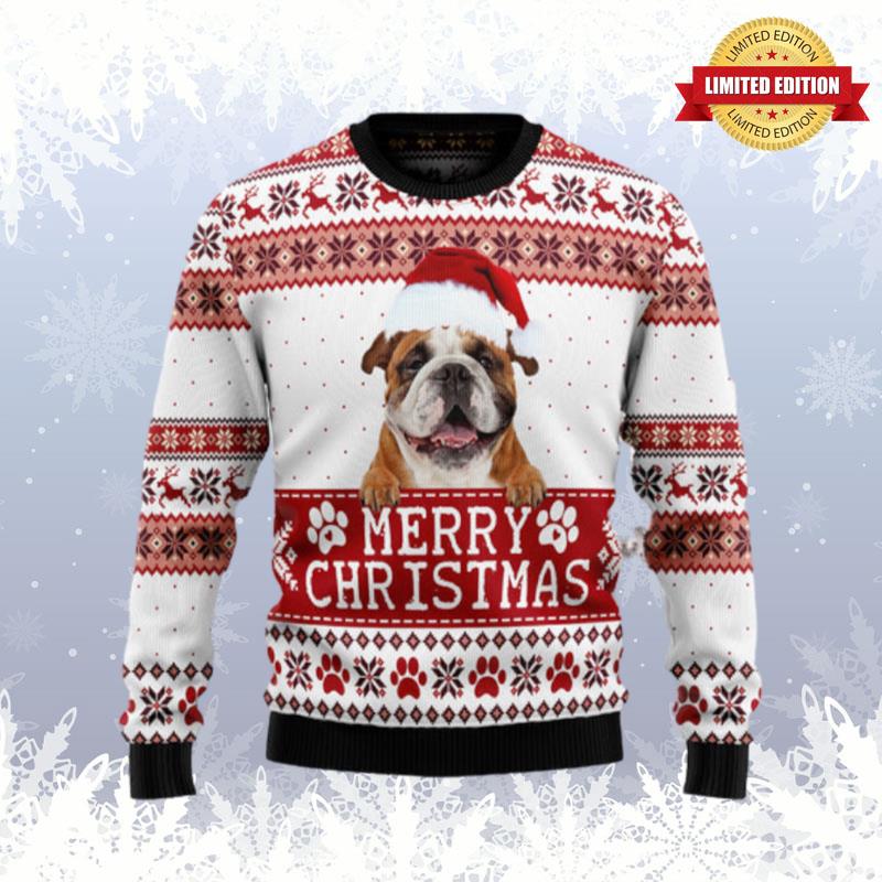 Merry Christmas Bulldog Ugly Sweaters For Men Women