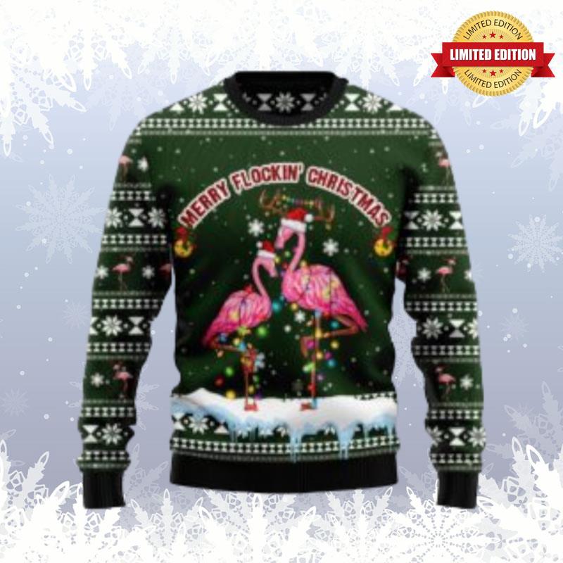 Merry Flockin Christmas Ugly Sweaters For Men Women