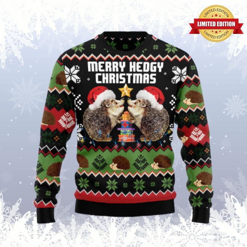 Merry Hedgy Christmas Ugly Sweaters For Men Women