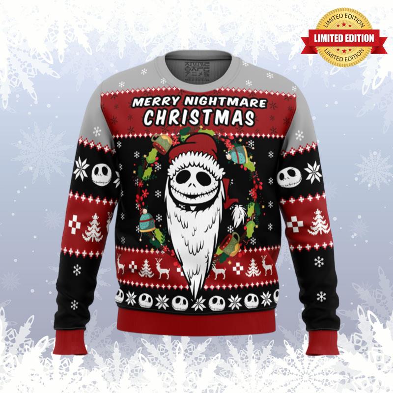 Merry Nightmare The Nightmare Before Christmas Ugly Sweaters For Men Women