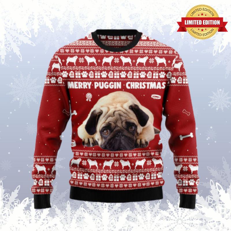 Merry Puggin Christmas 1 Ugly Sweaters For Men Women