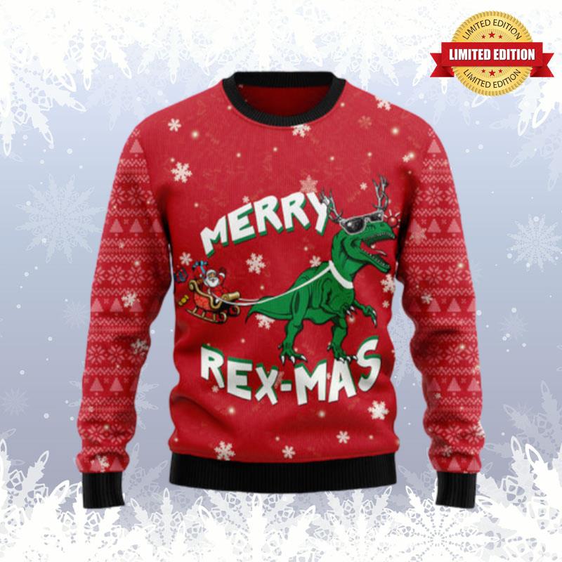 Merry Rex Mas Ugly Sweaters For Men Women