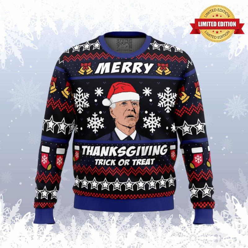Merry Thanksgiving Biden Ugly Sweaters For Men Women