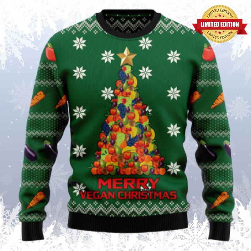 Merry Vegan Christmas Ugly Sweaters For Men Women