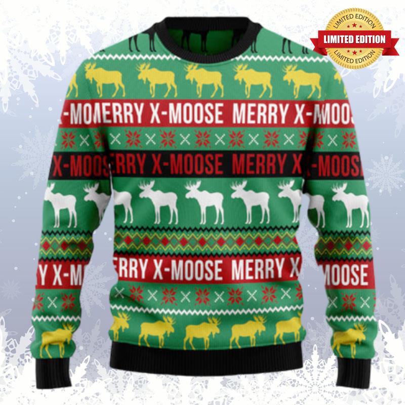 Merry X Moose Ugly Sweaters For Men Women