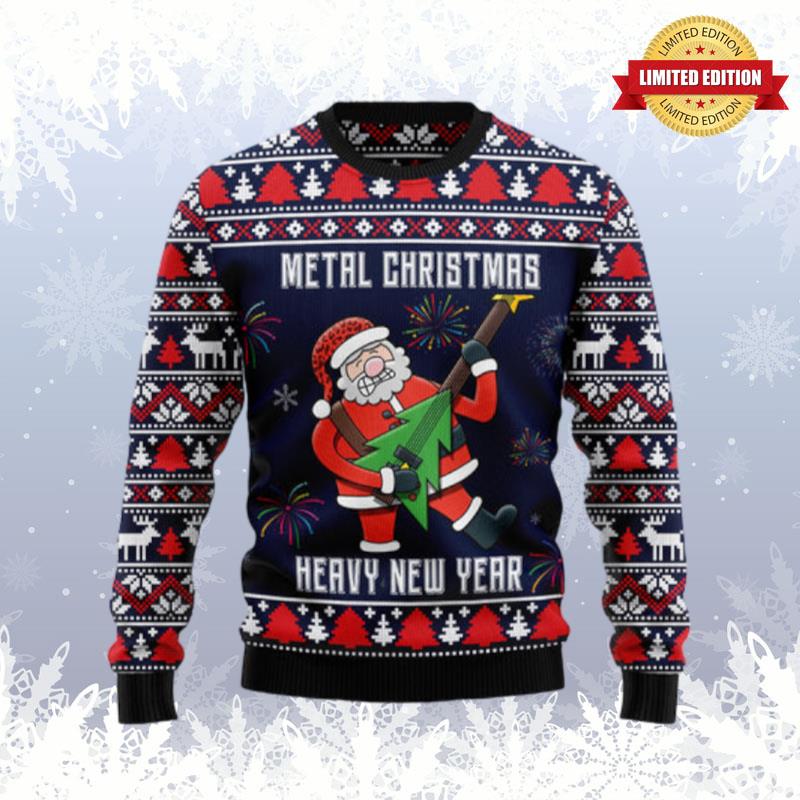 Metal Christmas Heavy New Year Ugly Sweaters For Men Women