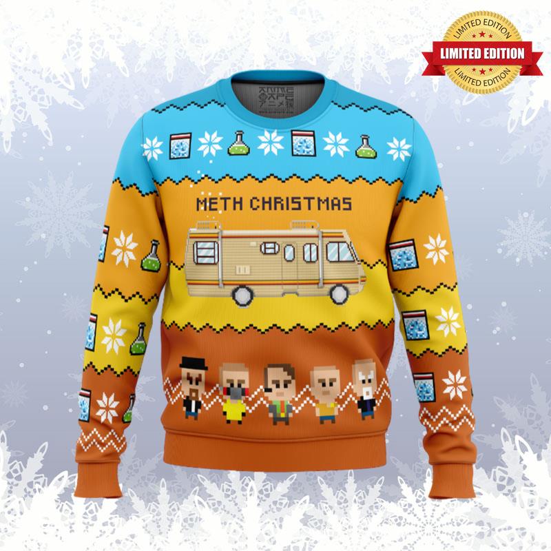 Methy Christmas Breaking Bad Ugly Sweaters For Men Women