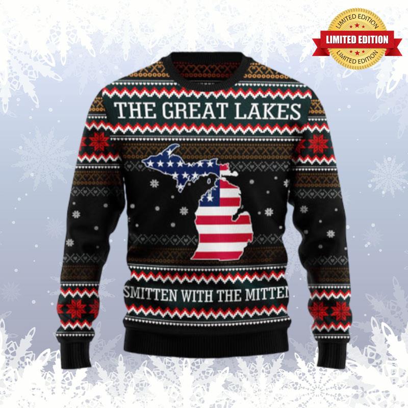 Michigan Smitten With The Mitten Ugly Sweaters For Men Women