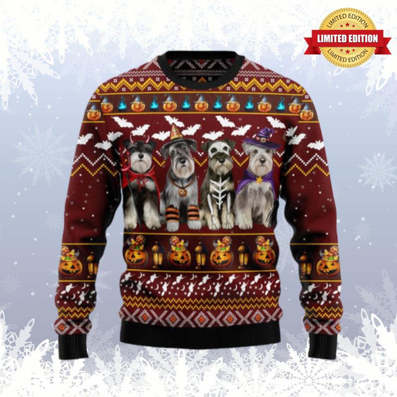 Miniature Schnauzer Halloween Ugly Sweaters For Men Women