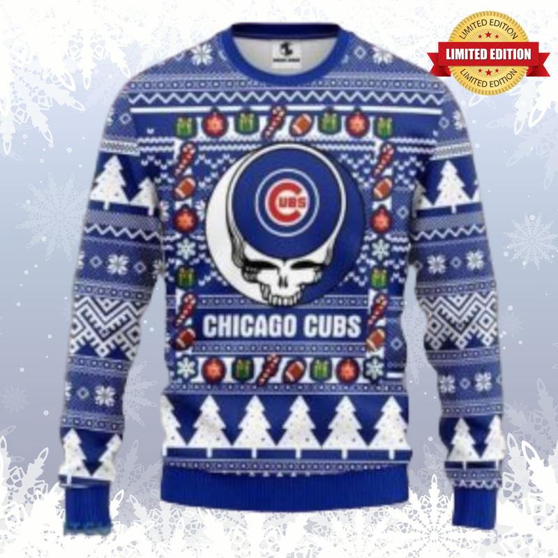 Mlb Chicago Cubs Grateful Dead Christmas Ugly Sweaters For Men Women