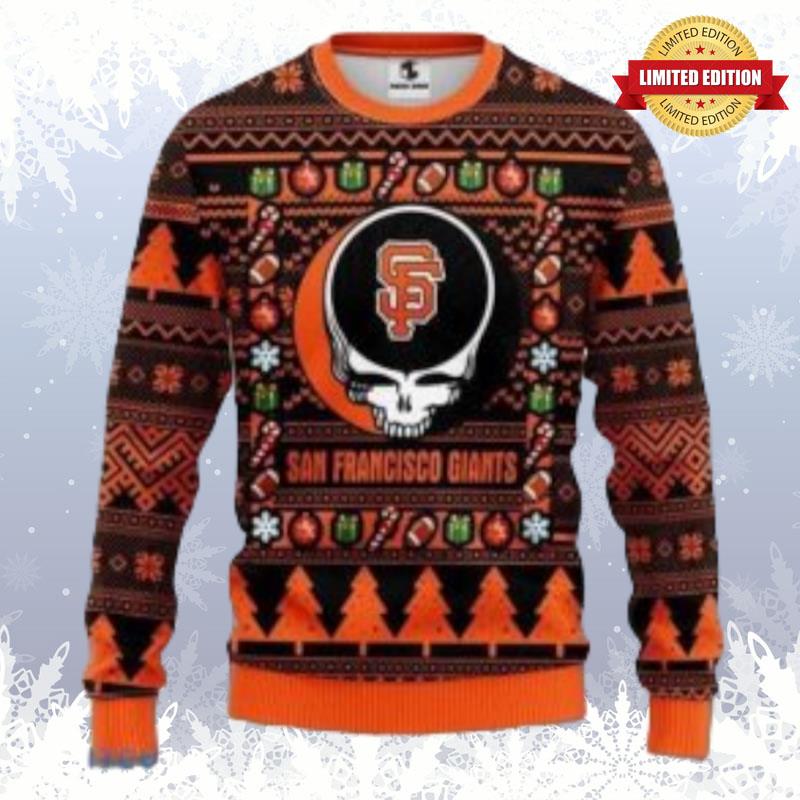 Mlb San Francisco Giants Grateful Dead Christmas Ugly Sweaters For Men Women