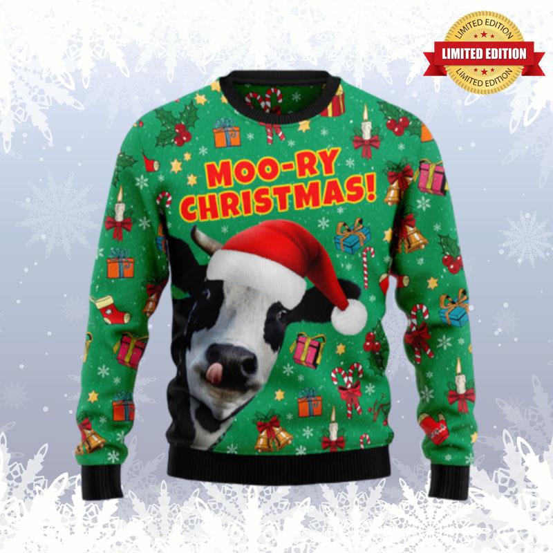 Moo Ry Christmas Ugly Sweaters For Men Women