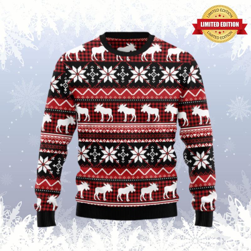 Moose Christmas Ugly Sweaters For Men Women