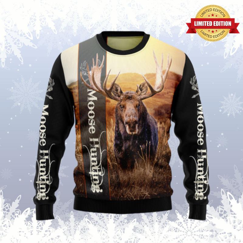 Moose Hunting Ugly Sweaters For Men Women