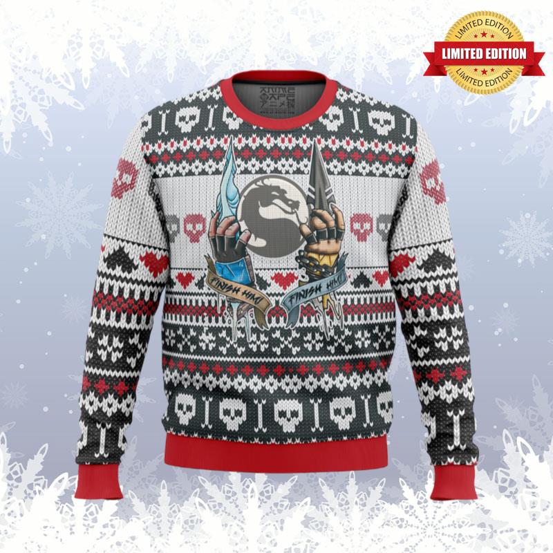 Mortal Kombat Finish Him Ugly Sweaters For Men Women