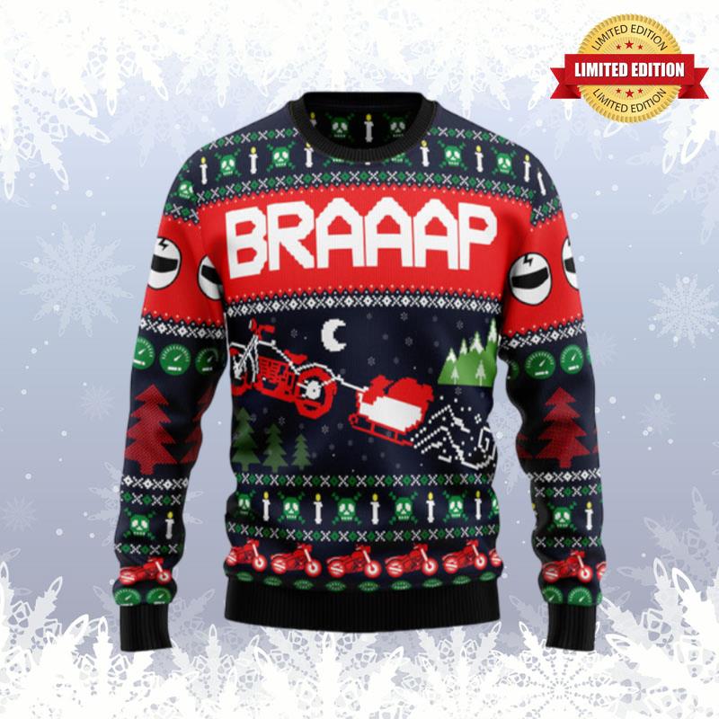 Motorbike Braaap Ugly Sweaters For Men Women