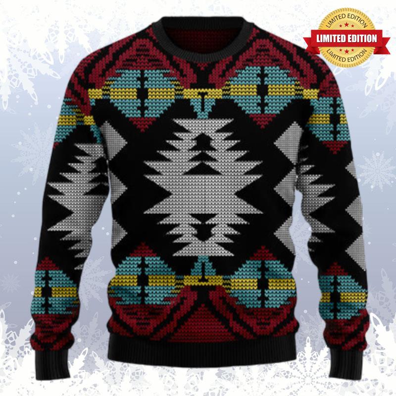 Native American Pattern T1910 Ugly Christmas Sweater Ugly Sweaters For Men Women
