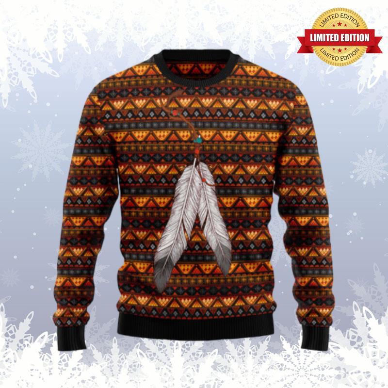 Native Feather Ugly Sweaters For Men Women