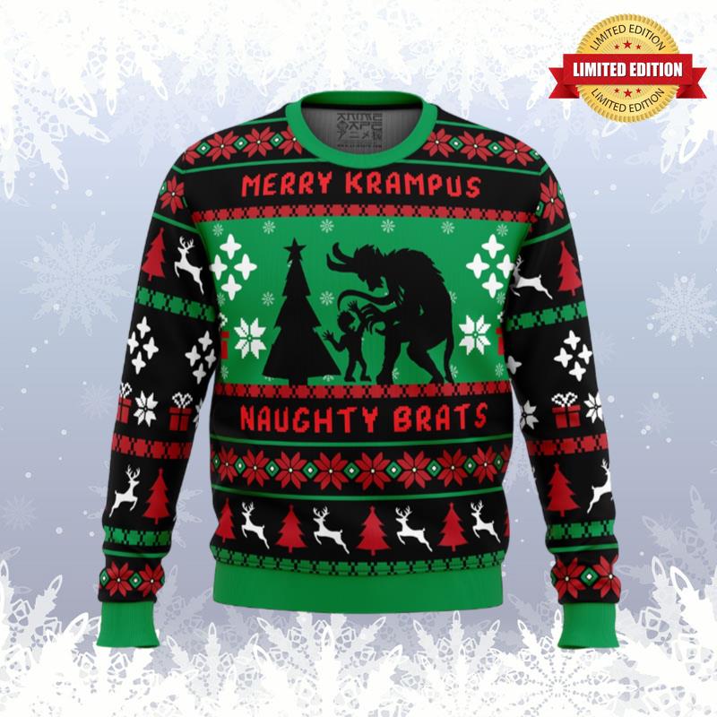 Naughty Brats Krampus Ugly Sweaters For Men Women - RugControl