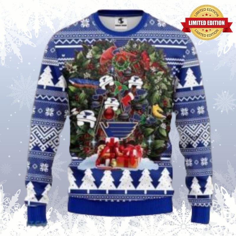 Nhl St_ Louis Blues Tree Christmas Ugly Sweaters For Men Women