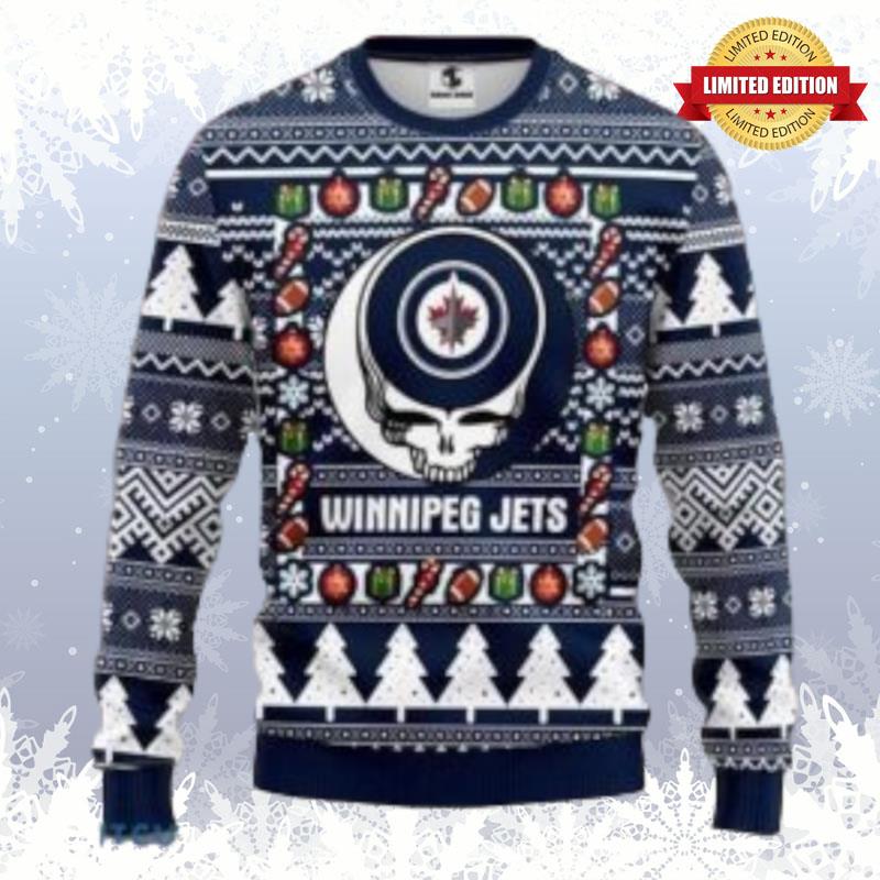 Nhl Winnipeg Jets Grateful Dead Christmas Ugly Sweaters For Men Women