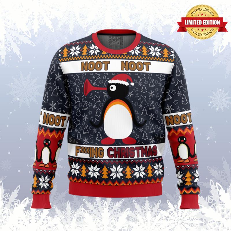 Noot Christmas Pingu Ugly Sweaters For Men Women