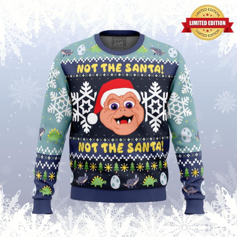 Not the Santa Dinosaurs Ugly Sweaters For Men Women - RugControl