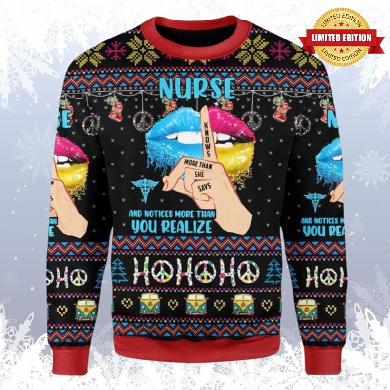 Nurse Life Hippie Ugly Sweaters For Men Women