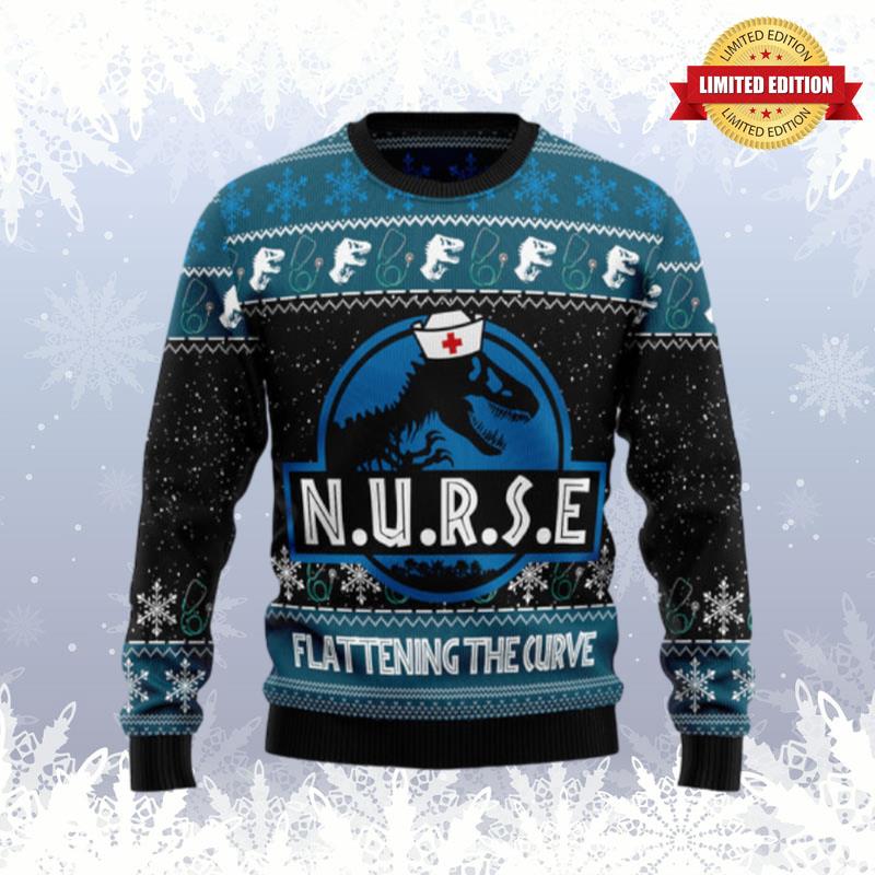 Nurse T Rex Ugly Sweaters For Men Women