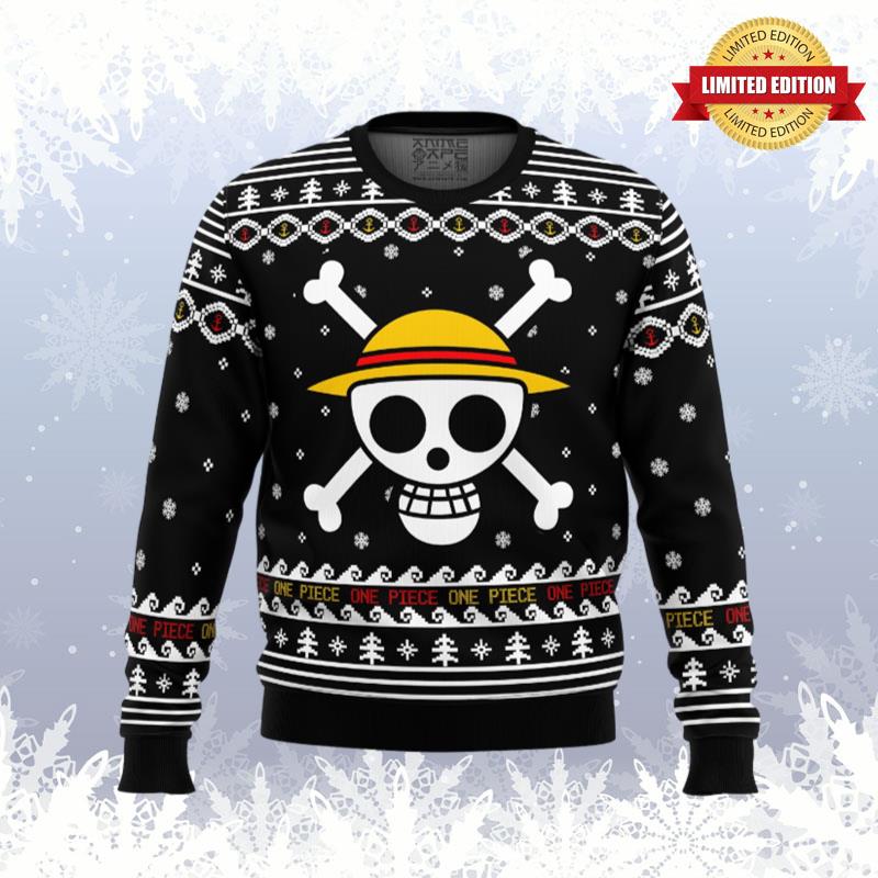 One Piece Straw Hat Pirates Christmas Ugly Sweaters For Men Women