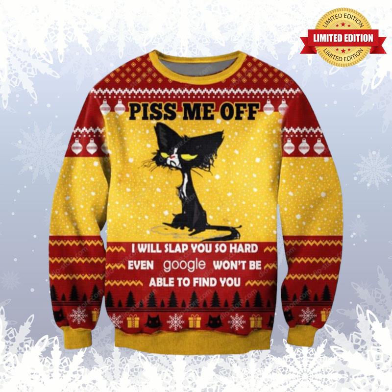 Pabst Blue Ribbon Beer 3D Christmas Knitting Pattern Ugly Sweaters For Men Women