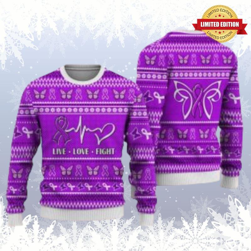 Pancreatic Cancer Nordic Seamless Ugly Sweaters For Men Women