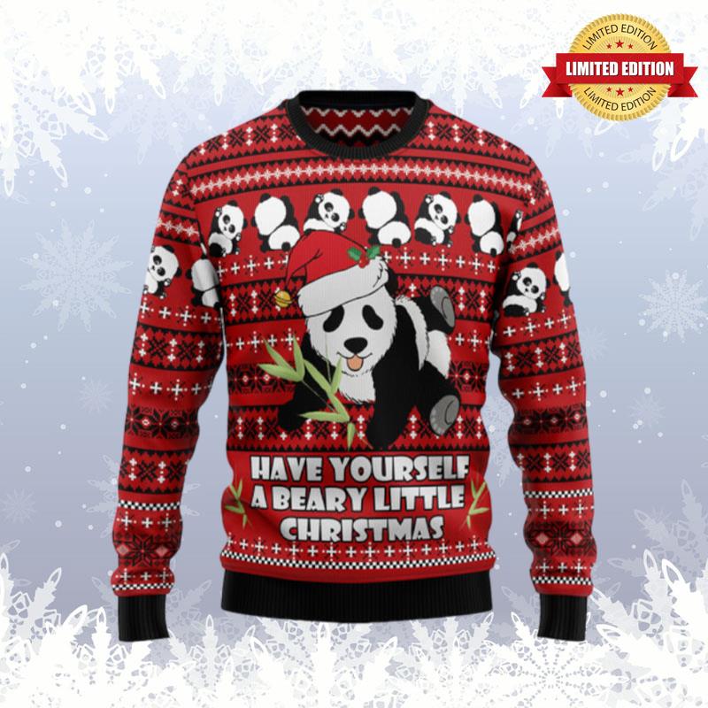 Panda Christmas Ugly Sweaters For Men Women
