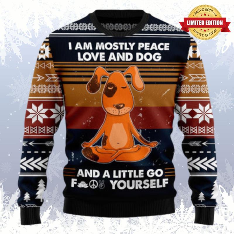 Peace Love And Dog Ugly Sweaters For Men Women