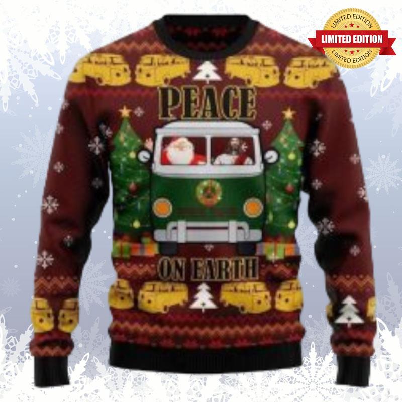 Peace On Earth Ugly Christmas Sweater Ugly Sweaters For Men Women